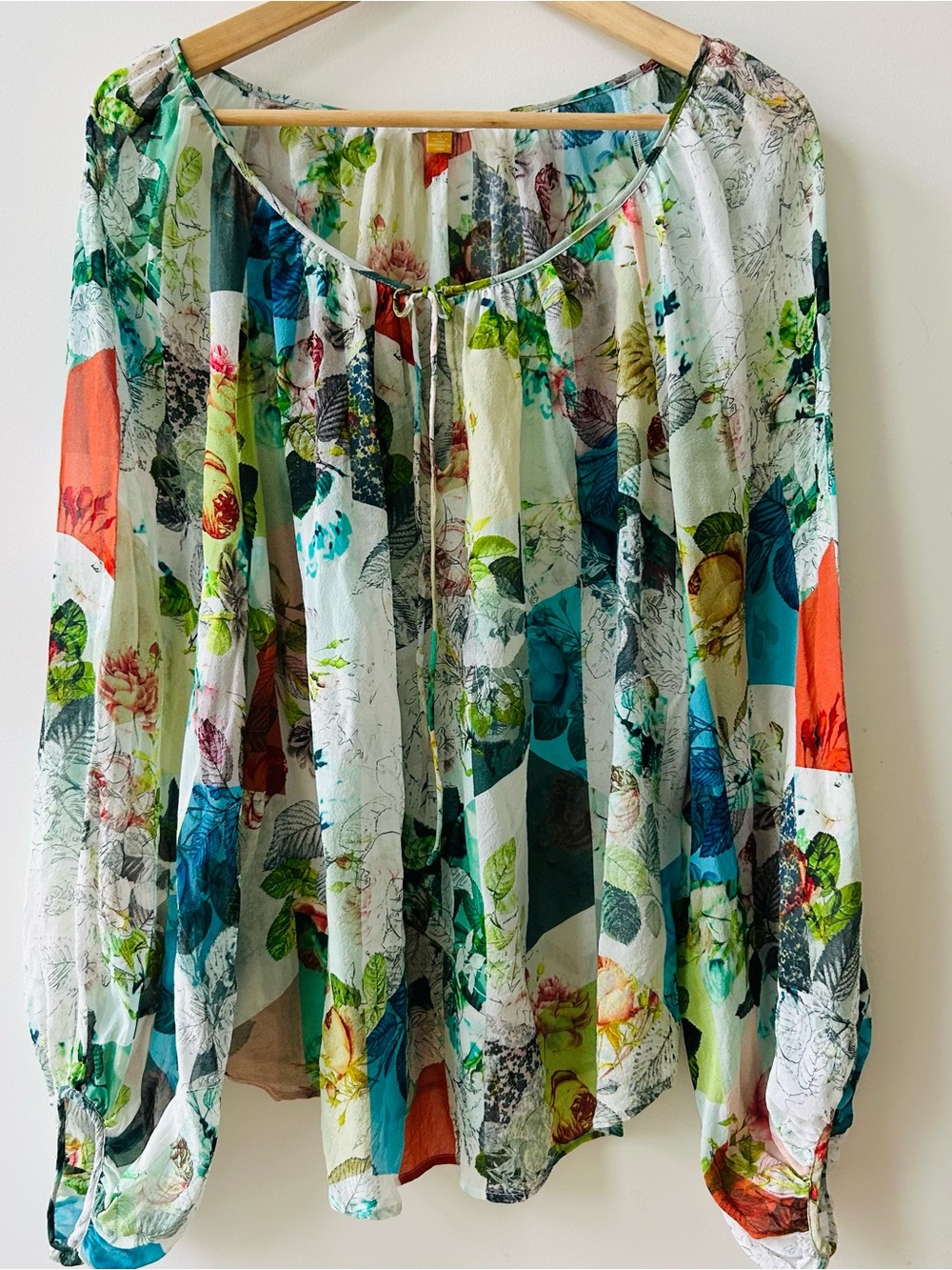 Anthropologie Silk Peasant Blouse, 12